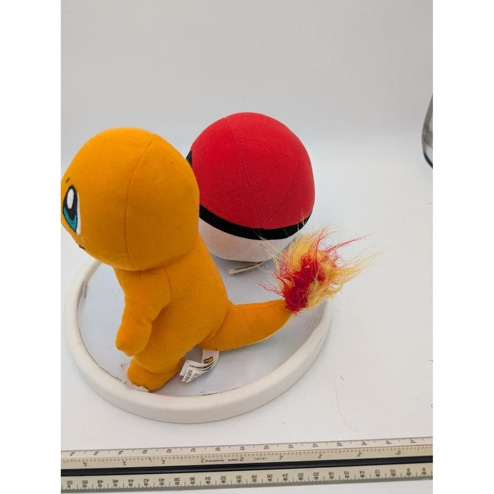 Pokemon Charmander Plush and Poke Ball Set Orange Fire Type Stuffed‎ Toy 6 Inch